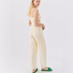 Like new Urban Outfitters cream jumpsuit
